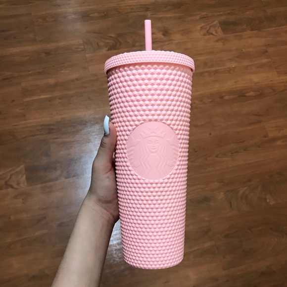 starbucks matte pink studded tumbler 2020